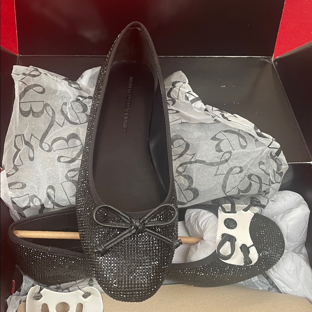 Elegant Black Ballet Flats - Picture 2 of 2